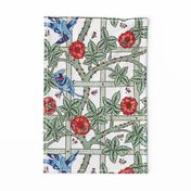 The William Morris Collection ~ Birds On A Trellis ~ Vivid 