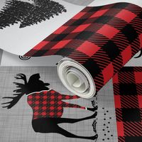 Buffalo plaid patchwork faux quilt (ROTATED) - 24 inch repeat 