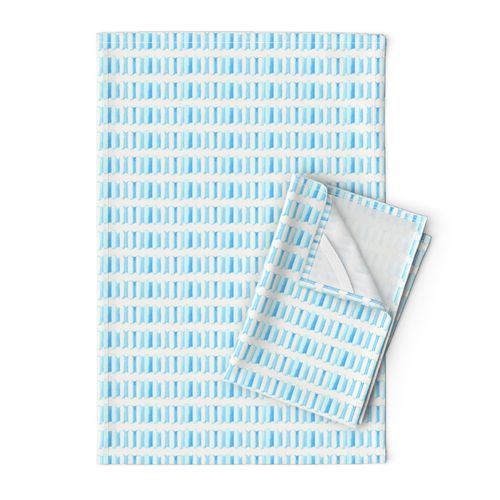 Blue Watercolor Ombre Tile Beige_Miss Chiff Designs