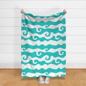 Swirly Wave - aqua