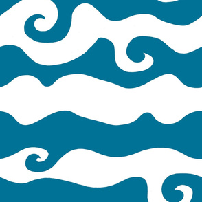 Swirly Wave - teal