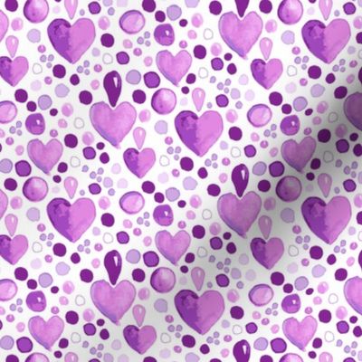 Watercolor Heart || Purple Easter  Lilac Love_Miss Chiff Designs