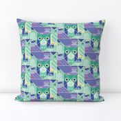 Modernist Owls Cool Tones