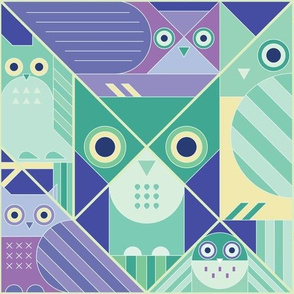 Modernist Owls Cool Towns Large