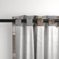 Rustic Buck Wholecloth Quilt - Soft Brown And grey - ROTATED