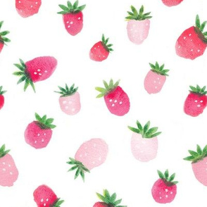 watercolor strawberry