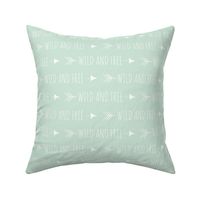 Wild and Free Arrows -- mint green and white