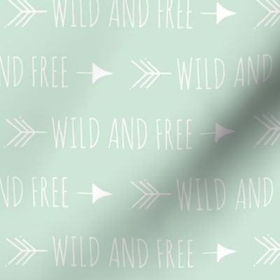 Wild and Free Arrows -- mint green and white