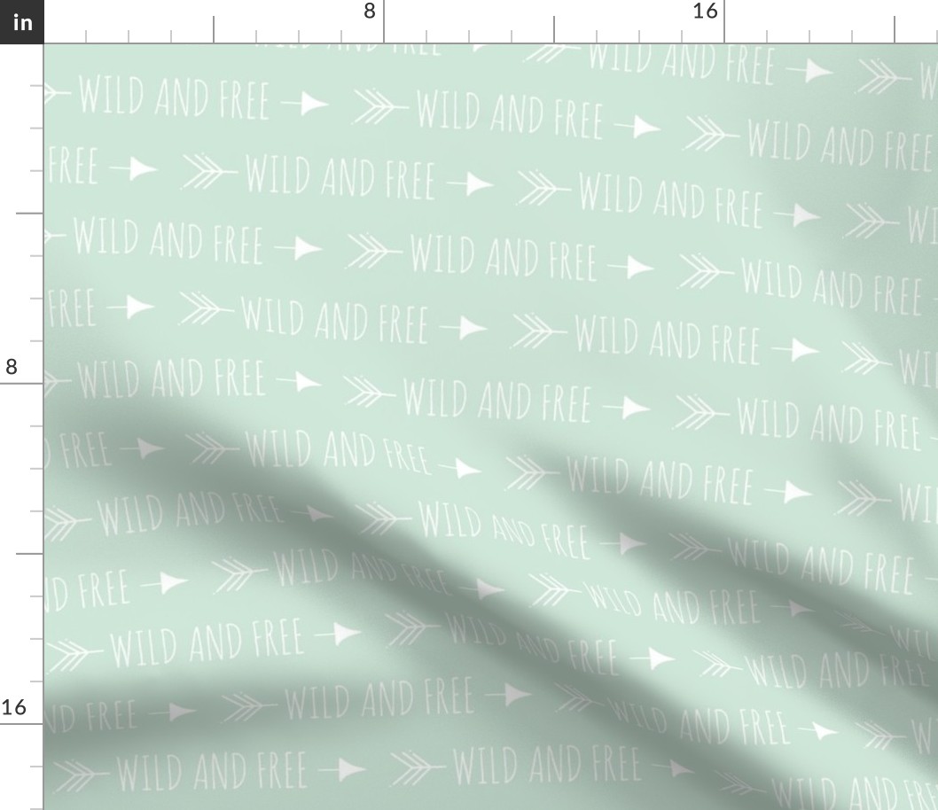 Wild and Free Arrows -- mint green and white