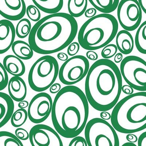 Funky Ovals - greeny