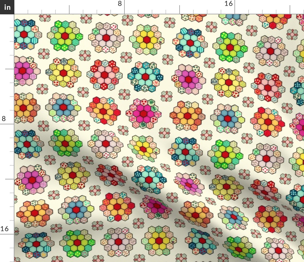Fran's Funky Flower Garden- small quilt print 