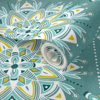 Wanderling - Boho Mandala Geometric Teal