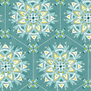 Wanderling - Boho Mandala Geometric Teal