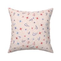 Retro Diner Burlap - Patriotic