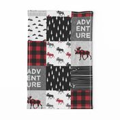 Adventure Patchwork Buffalo Plaid Woodland Moose 