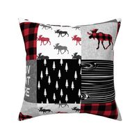 Adventure Patchwork Buffalo Plaid Woodland Moose 