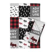 Adventure Patchwork Buffalo Plaid Woodland Moose 