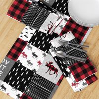 Adventure Patchwork Buffalo Plaid Woodland Moose 