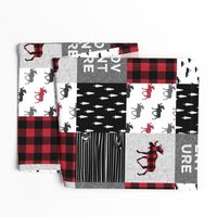 Adventure Patchwork Buffalo Plaid Woodland Moose 