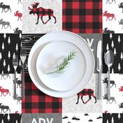 Adventure Patchwork Buffalo Plaid Woodland Moose 