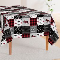 Adventure Patchwork Buffalo Plaid Woodland Moose 