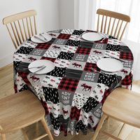 Adventure Patchwork Buffalo Plaid Woodland Moose 