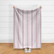 stripes - french ticking - dusty pink mauve