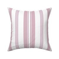 stripes - french ticking - dusty pink mauve