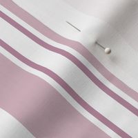 stripes - french ticking - dusty pink mauve