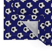 One Inch Black and White Soccer Balls on Midnight Blue