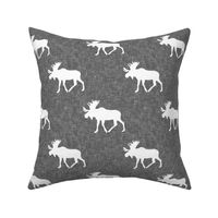 moose on grey linen