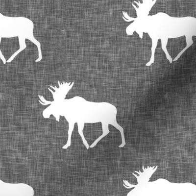 moose on grey linen