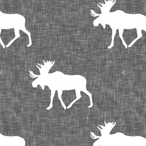 moose on grey linen