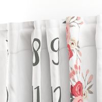 Floral Milestone Grow With Me Baby Blanket