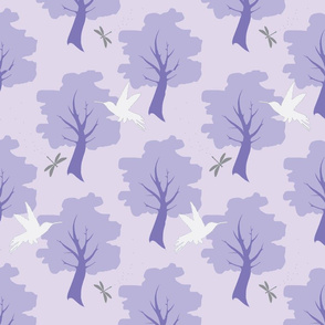 Hummingbird Forest - Purple