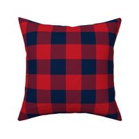 Buffalo Check in Red and Navy 2"