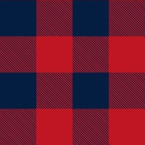 Buffalo Check in Red and Navy 2"