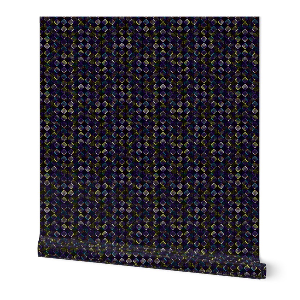 Black mesh pattern & crayon background