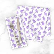 watercolor bunnies (purple) || easter fabric