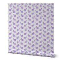 watercolor bunnies (purple) || easter fabric