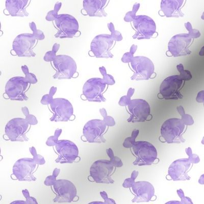 watercolor bunnies (purple) || easter fabric