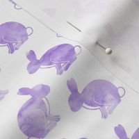 watercolor bunnies (purple) || easter fabric