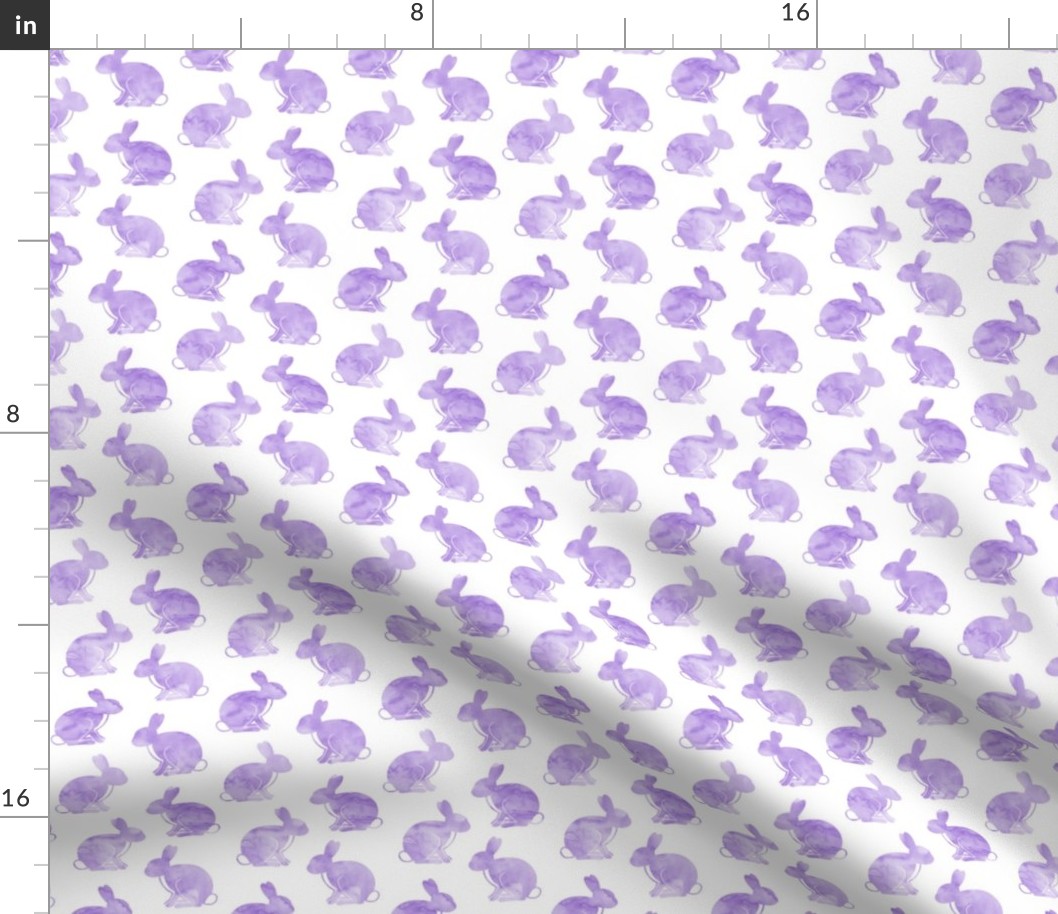 watercolor bunnies (purple) || easter fabric