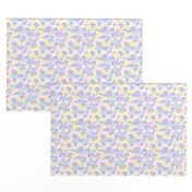 white mesh pattern with crayon background violet - yellow