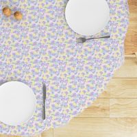 white mesh pattern with crayon background violet - yellow