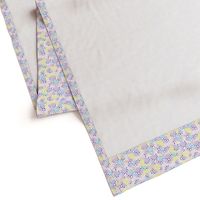 white mesh pattern with crayon background violet - yellow