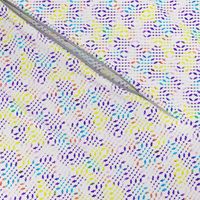 white mesh pattern with crayon background violet - yellow