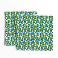 Camouflage pattern green - cyan