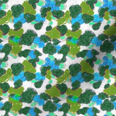 Camouflage pattern green - cyan