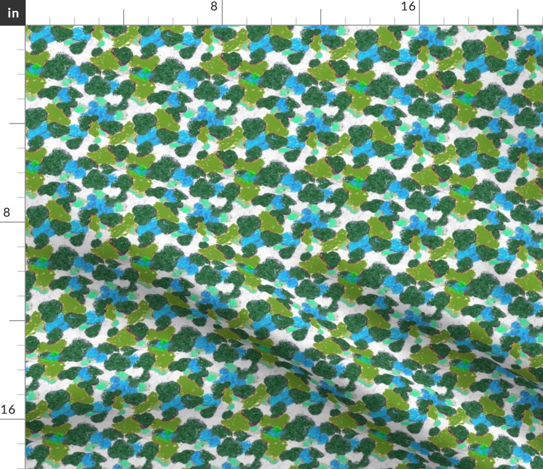 Camouflage pattern green - cyan